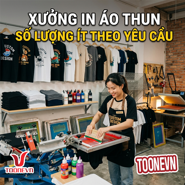 Xưởng In Áo Thun Số Lượng Ít Theo Yêu Cầu
