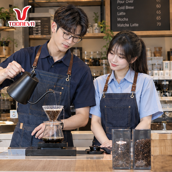 1. Tầm quan trọng của trang phục đồng phục barista đối với quầy pha chế